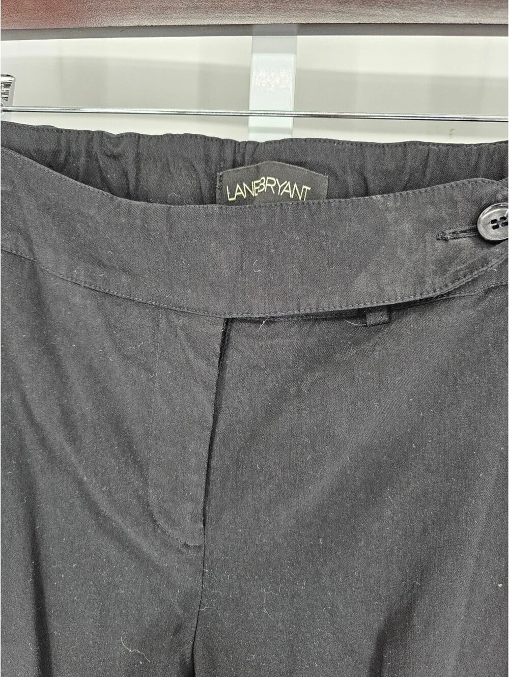 Lane Bryant Womens Sz 16 Average Classic Solid Black Dress Pants Straight Leg